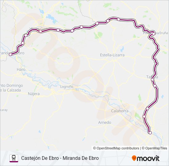 REG.EXP. Train Line Map