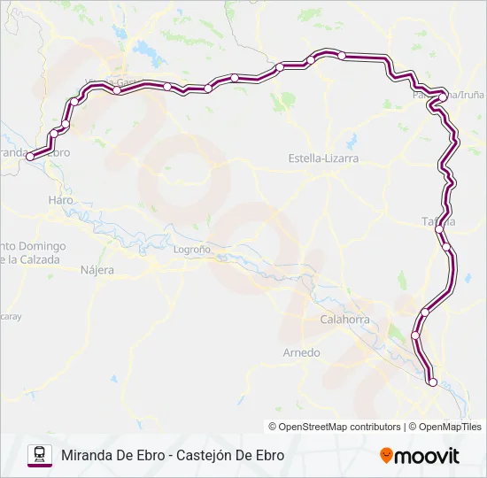 REG.EXP. Train Line Map