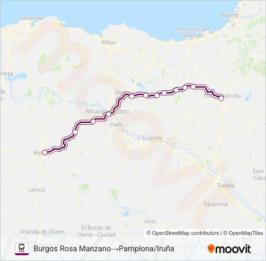 REG.EXP. Train Line Map