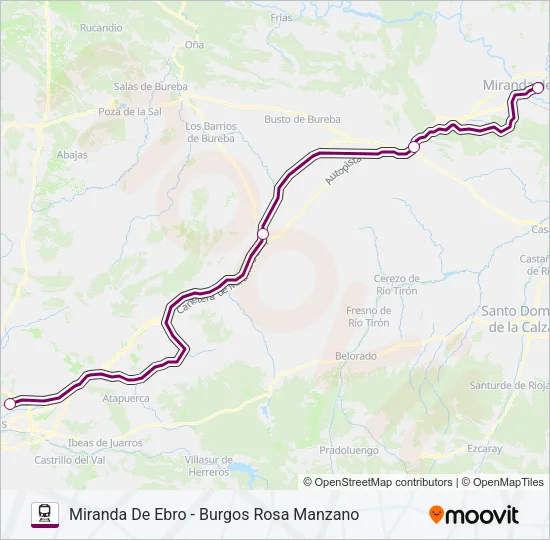 REG.EXP. Train Line Map