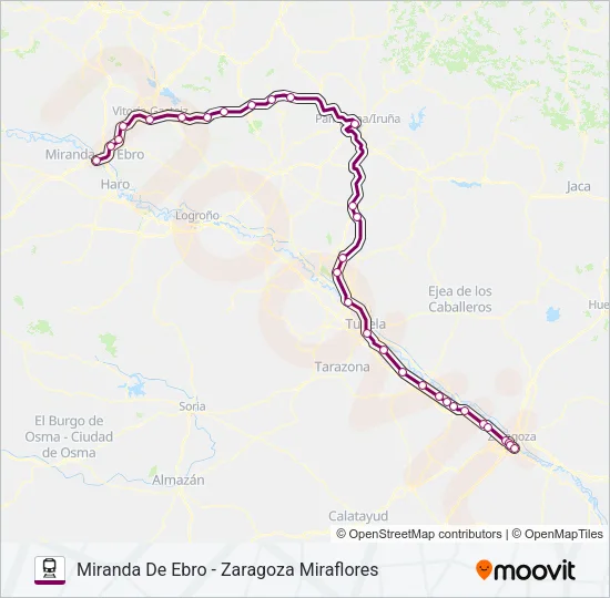 REG.EXP. Train Line Map