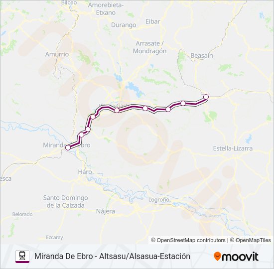 REG.EXP. Train Line Map