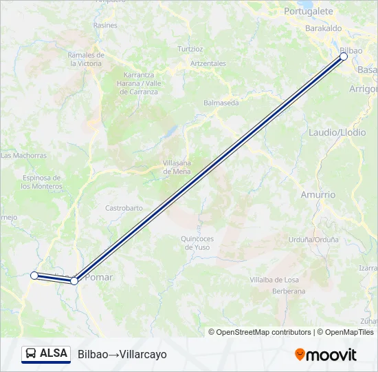 ALSA Bus Line Map