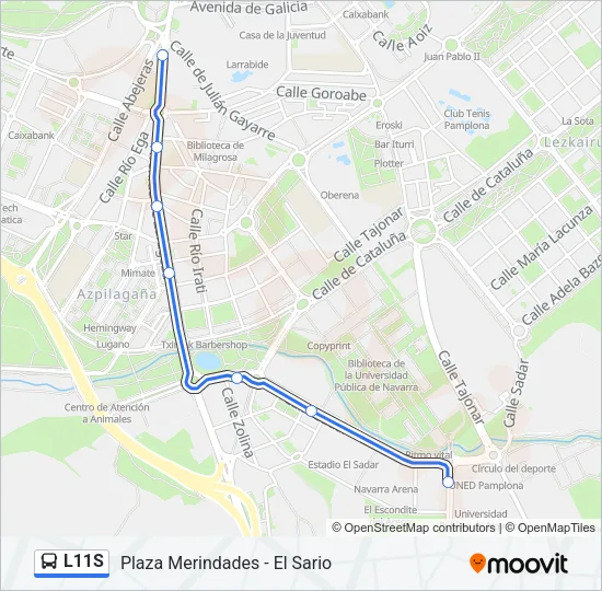 L11S Bus Line Map