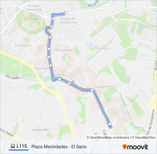 L11S Bus Line Map