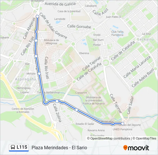 L11S Bus Line Map