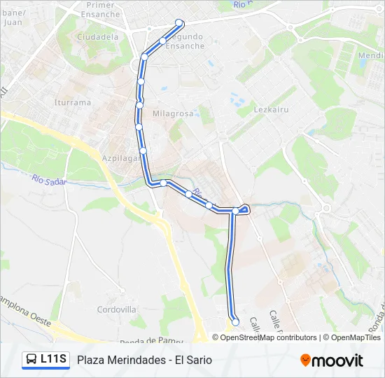 L11S Bus Line Map