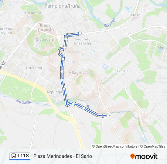 L11S Bus Line Map