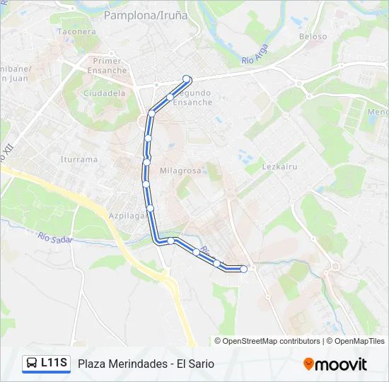 L11S Bus Line Map