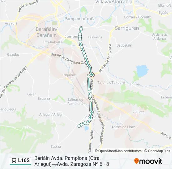 L16S Bus Line Map