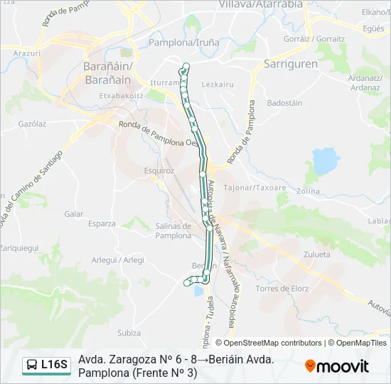 L16S Bus Line Map