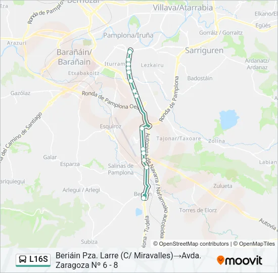 L16S Bus Line Map