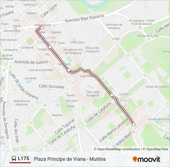 L17S Bus Line Map