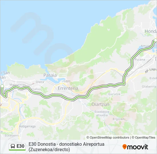 E30 Bus Line Map