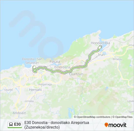 E30 Bus Line Map
