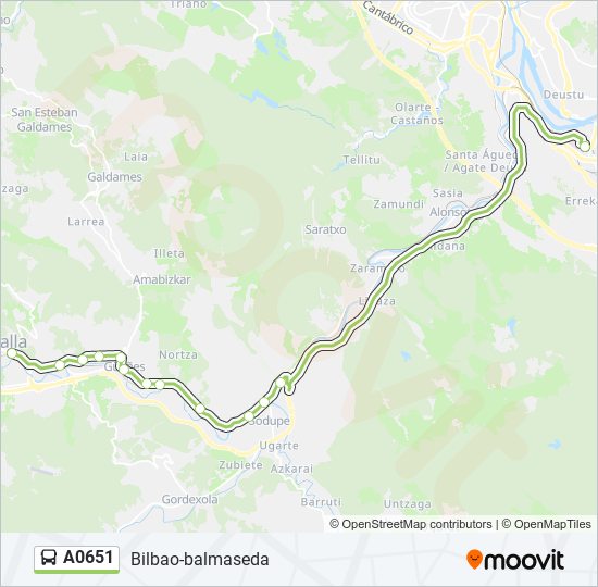 A0651 bus Line Map