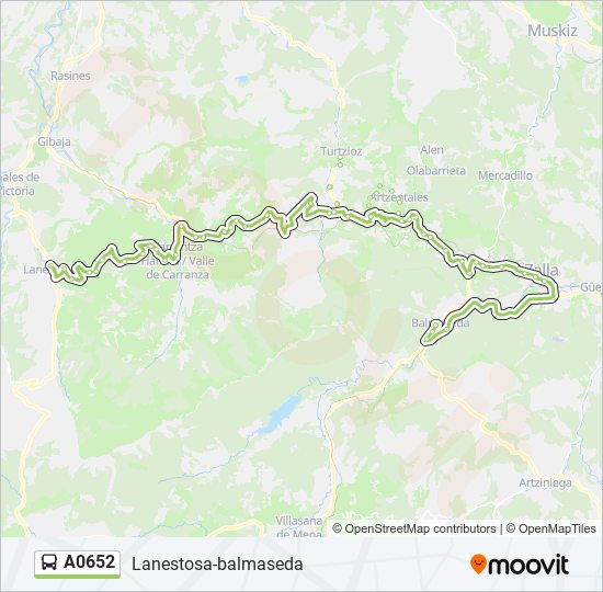 A0652 bus Mapa de línia