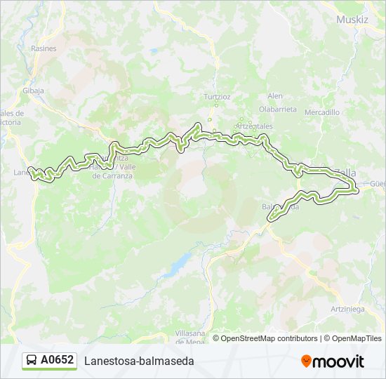 A0652 bus Line Map