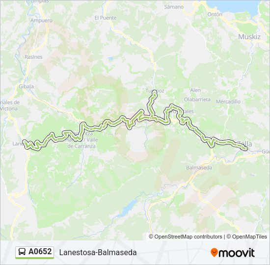 A0652 Bus Line Map