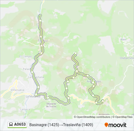 A0653 Bus Line Map