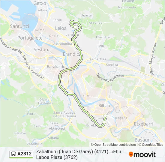 A2312 Bus Line Map