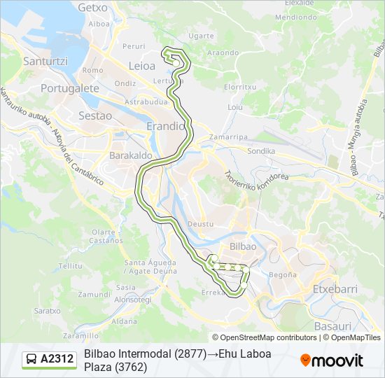 A2312 bus Line Map