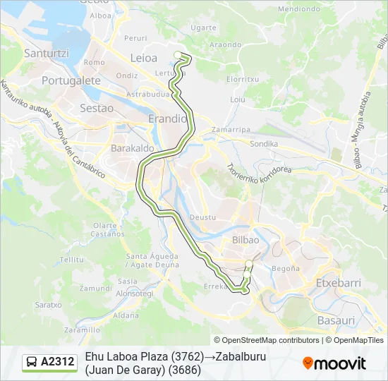 A2312 Bus Line Map