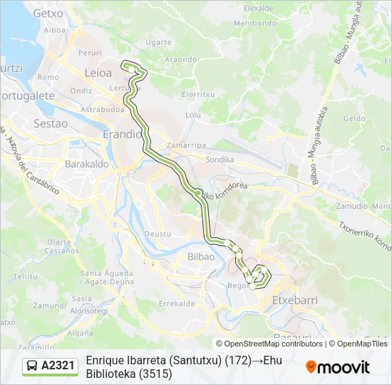 A2321 Bus Line Map