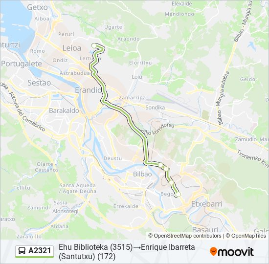 A2321 bus Line Map