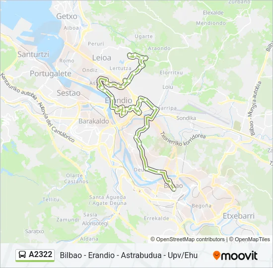 A2322 Bus Line Map
