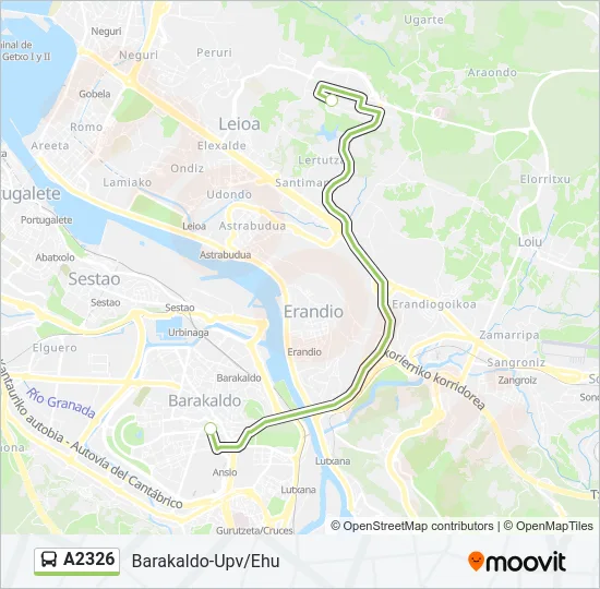 A2326 Bus Line Map