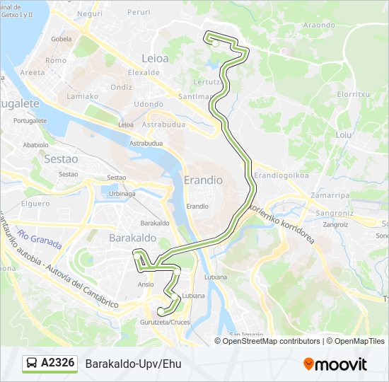 A2326 Bus Line Map