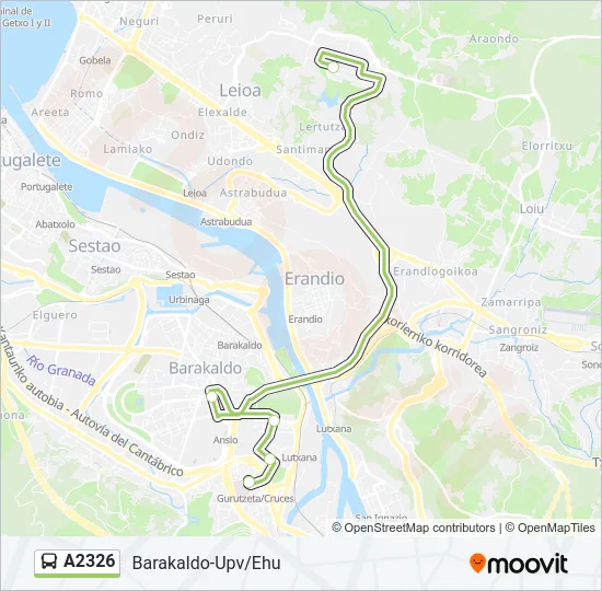 A2326 Bus Line Map
