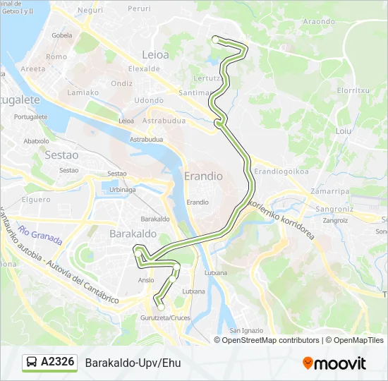 A2326 Bus Line Map
