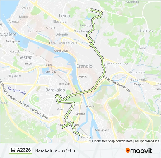 A2326 Bus Line Map