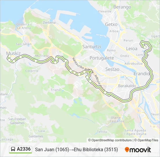 A2336 Bus Line Map
