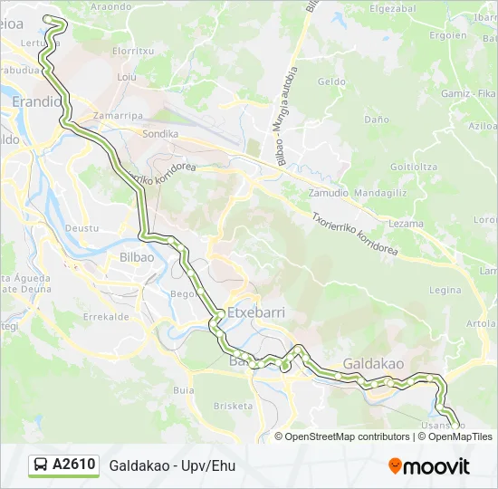 A2610 Bus Line Map