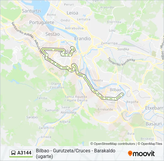 A3144 Bus Line Map