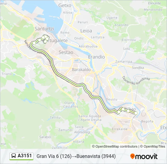A3151 Bus Line Map