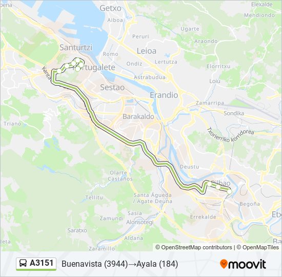 A3151 bus Line Map