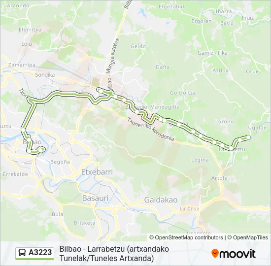 A3223 Bus Line Map