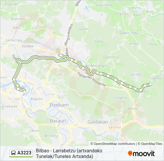A3223 Bus Line Map