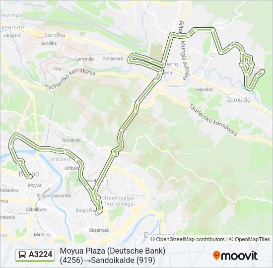A3224 Bus Line Map