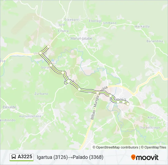 A3225 Bus Line Map