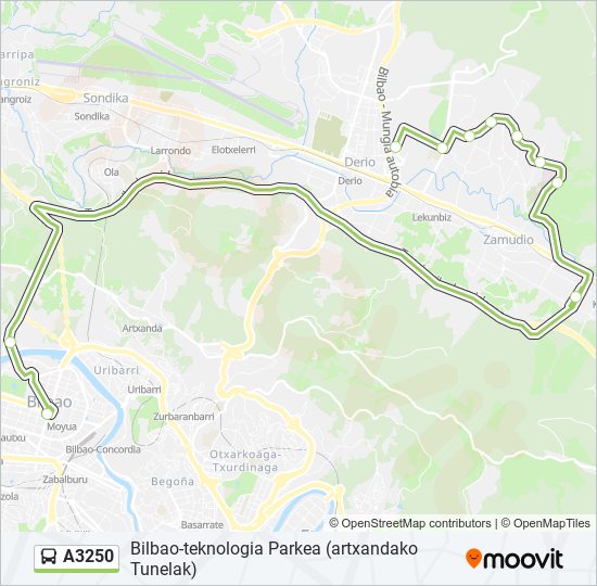 A3250 bus Line Map