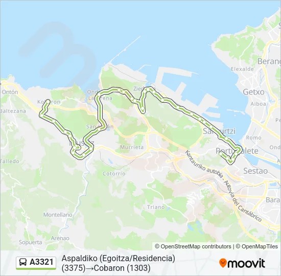 A3321 Bus Line Map