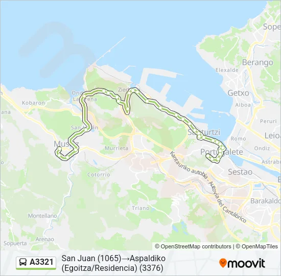 A3321 Bus Line Map