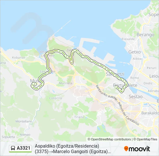 A3321 Bus Line Map