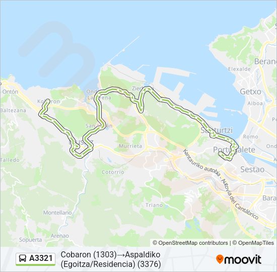 A3321 Bus Line Map
