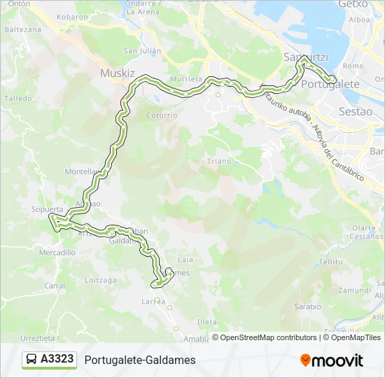 A3323 Bus Line Map